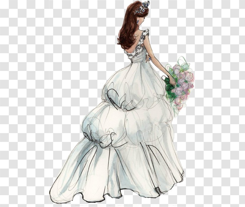Wedding Invitation Bride Dress - Heart - Hand-painted Transparent PNG