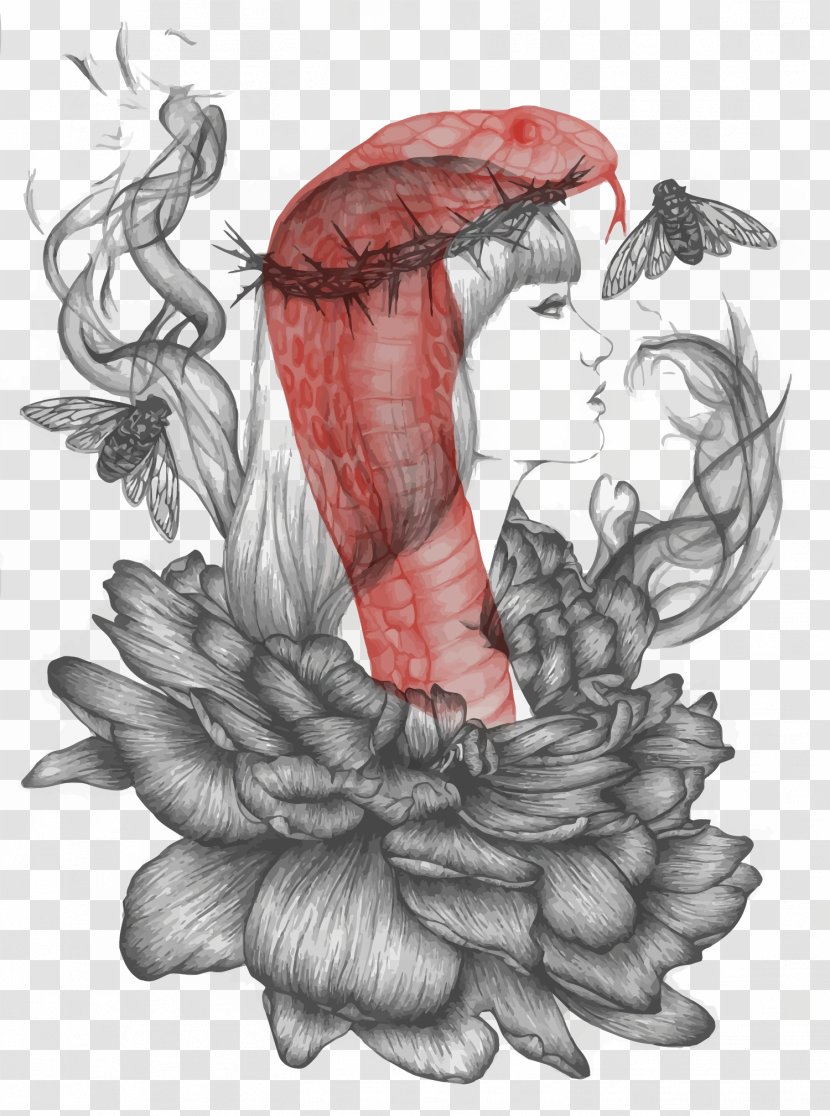 Peony Art Drawing Illustrator Illustration - Tree - Vector Blake Scorpion Beauty Transparent PNG