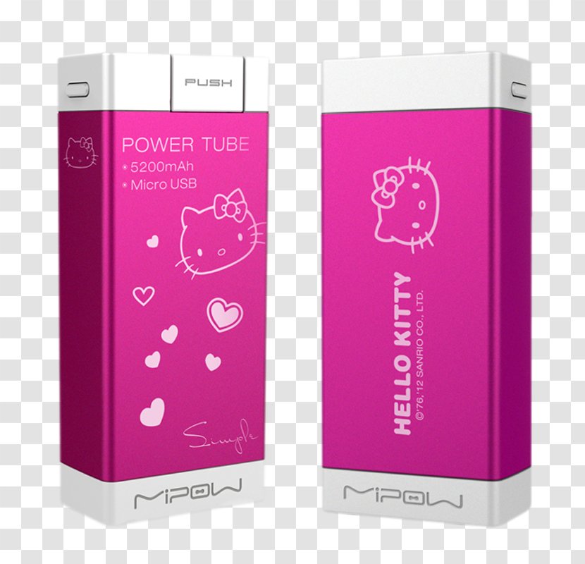 Battery Charger Hello Kitty Handheld Devices Flow IPhone - Headset - Multimedia Transparent PNG
