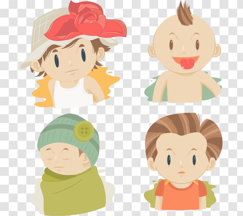 Child Infant - Boy - Lovely Hand-painted Transparent PNG