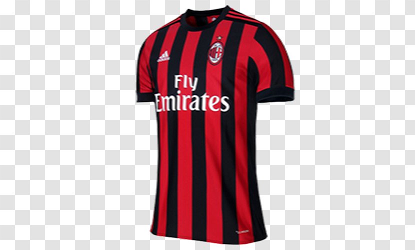 A.C. Milan Serie A Kit Jersey Adidas - Uniform Transparent PNG