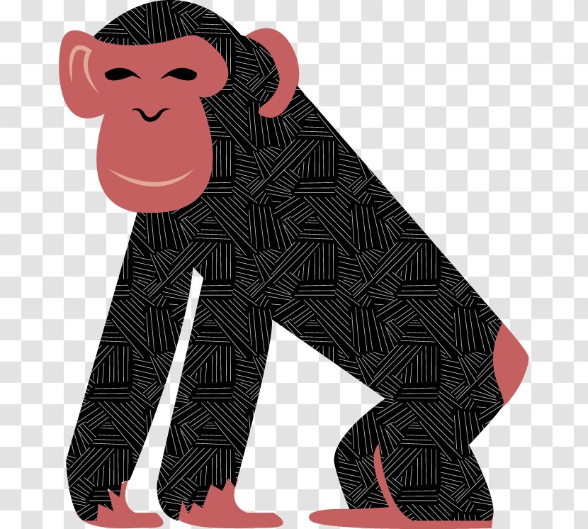 Primate Monkey Euclidean Vector - Geometry - Painted Cute Transparent PNG