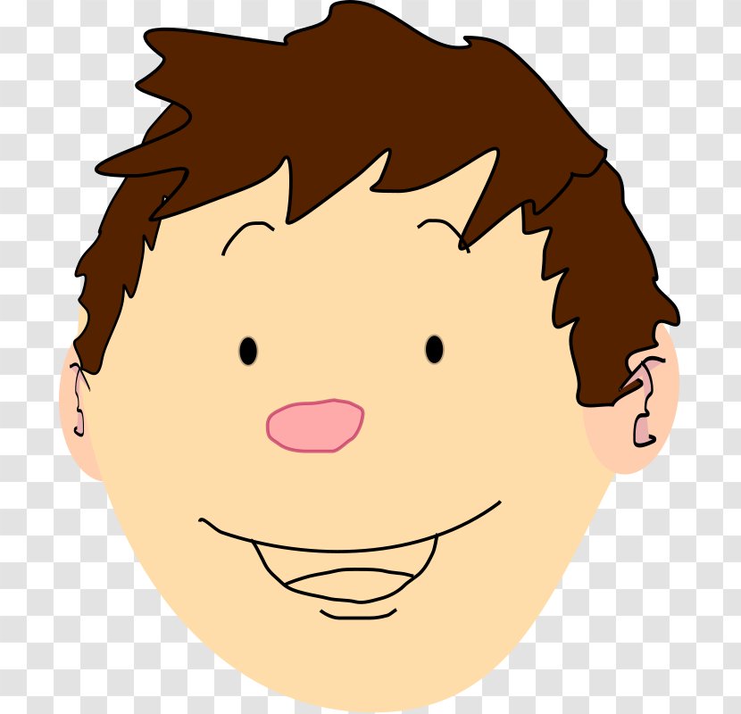 Boy Cartoon Face Clip Art - Child - Facial Expression Clipart Transparent PNG