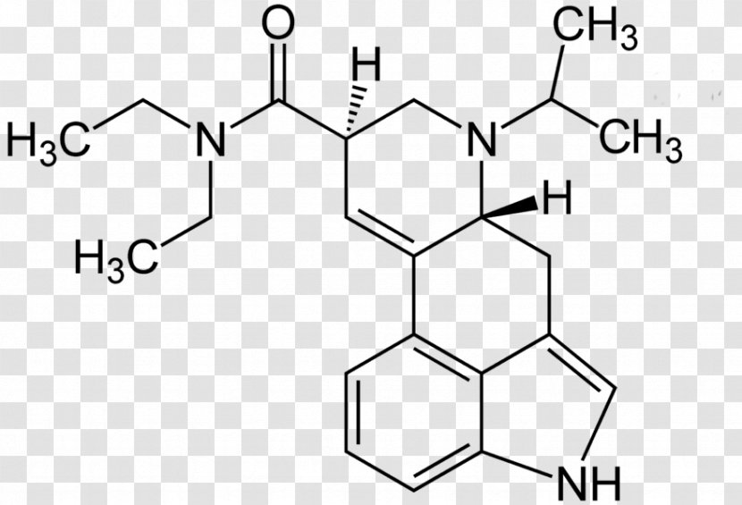 AL-LAD 6-Isopropyl-6-nor-lysergic Acid Diethylamide ETH-LAD - Drawing - Psychedelic Drug Transparent PNG