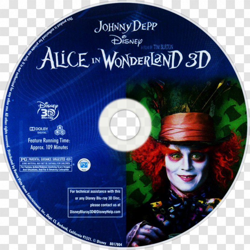 Alice In Wonderland Alice's Adventures Mad Hatter DVD Blu-ray Disc Transparent PNG