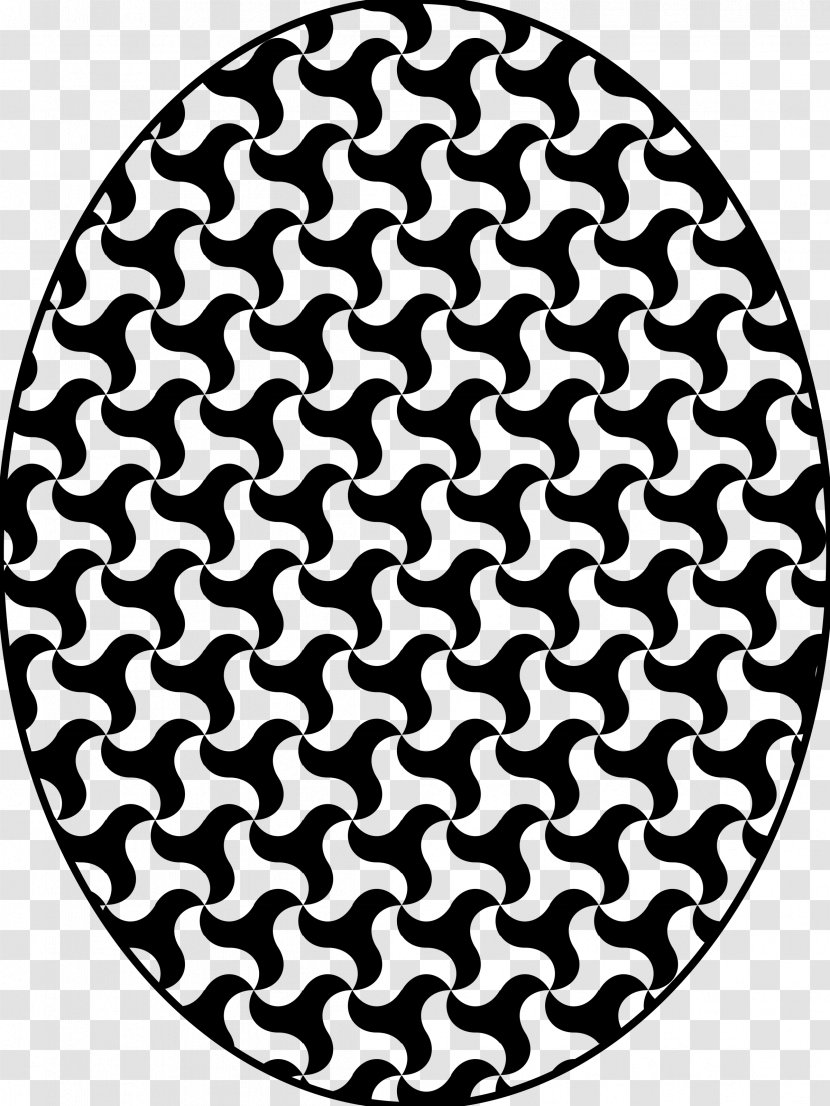 Triskelion Pattern - Black And White - Free Transparent PNG