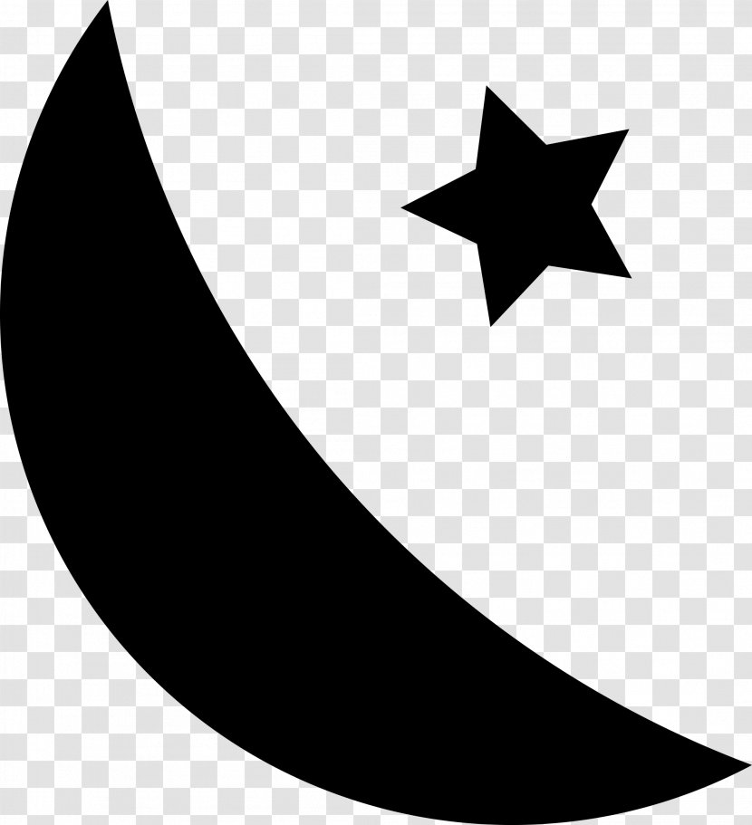 Star And Crescent Moon Clip Art - Point Transparent PNG