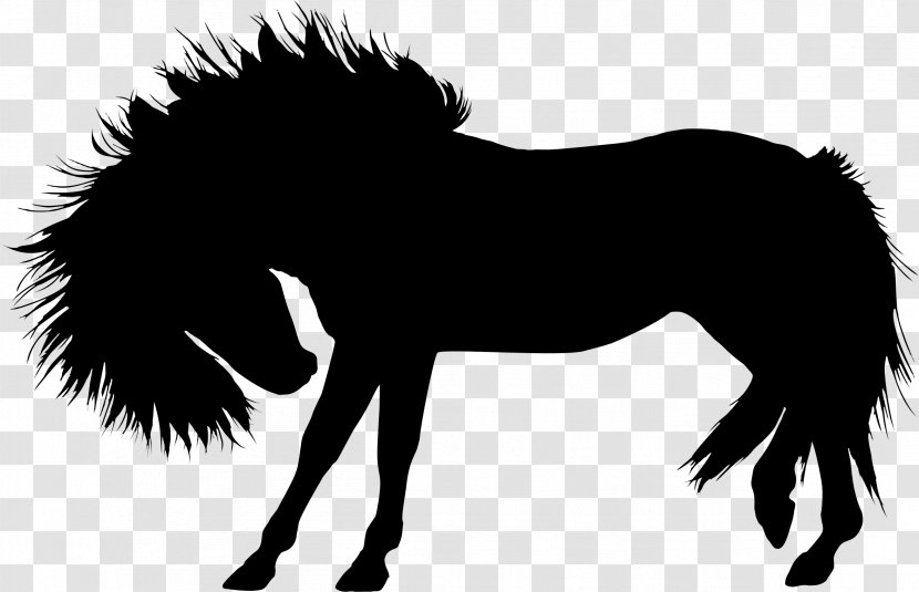 Wild Horse Stallion Silhouette Clip Art - Mammal - Animal Silhouettes Transparent PNG