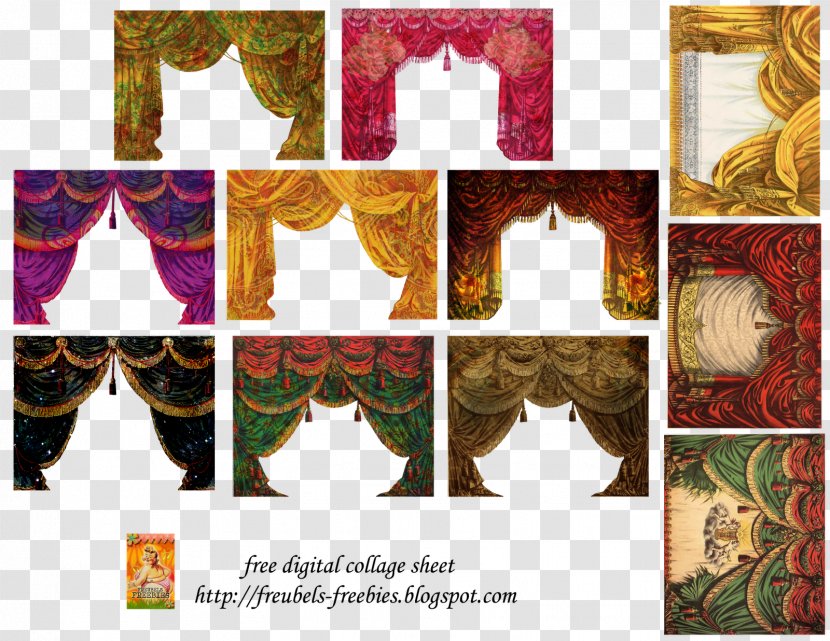 Paper Theater Drapes And Stage Curtains Collage Theatre Transparent PNG