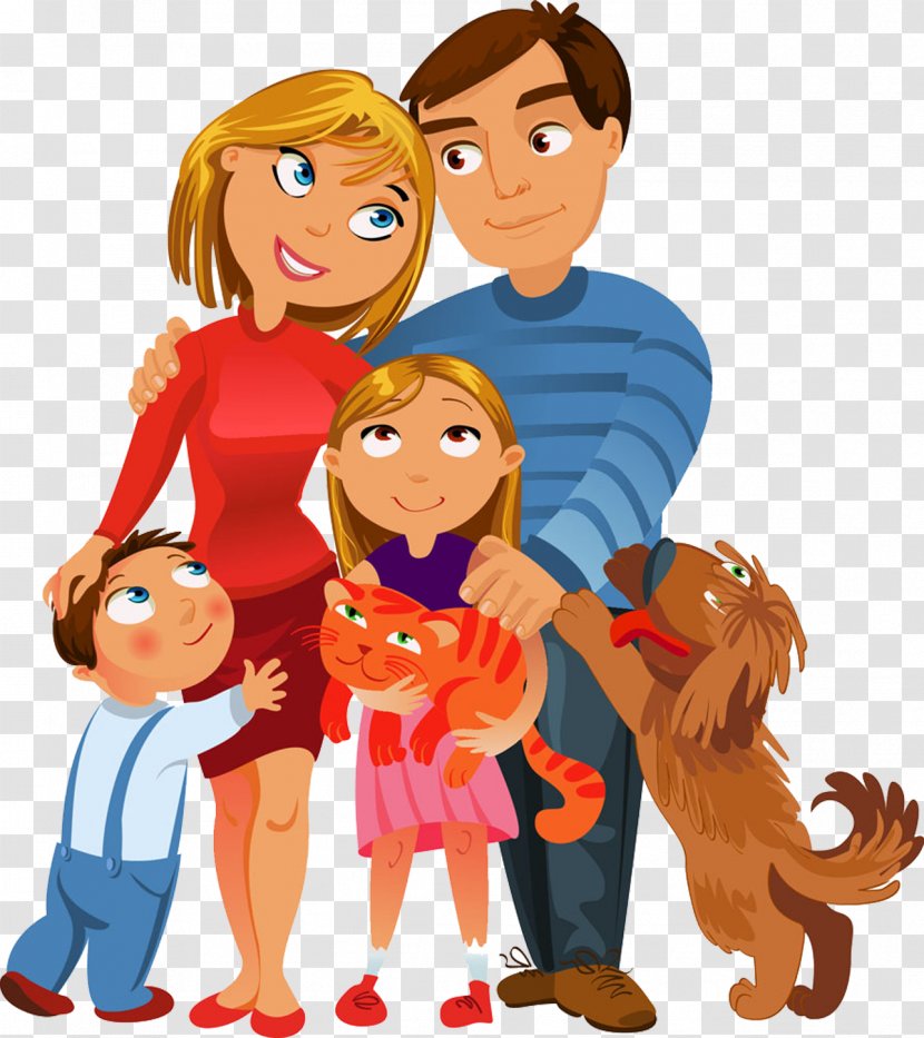 Family Royalty-free Cartoon Illustration - Male - Hand-painted Transparent PNG