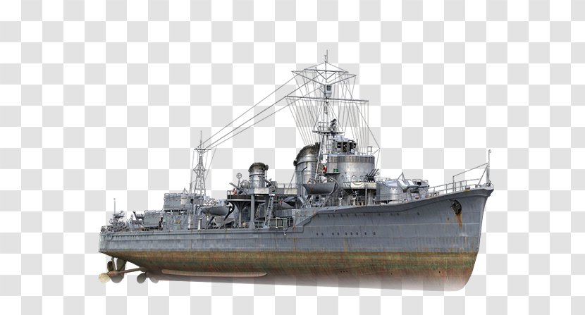 World Of Warships Destroyer Navy Cruiser - Naval Architecture - Ship Transparent PNG
