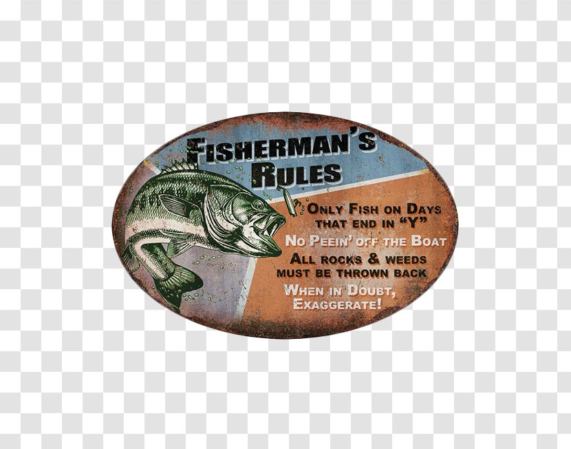 Fisherman Tin Fishing Label - Riversedge Transparent PNG