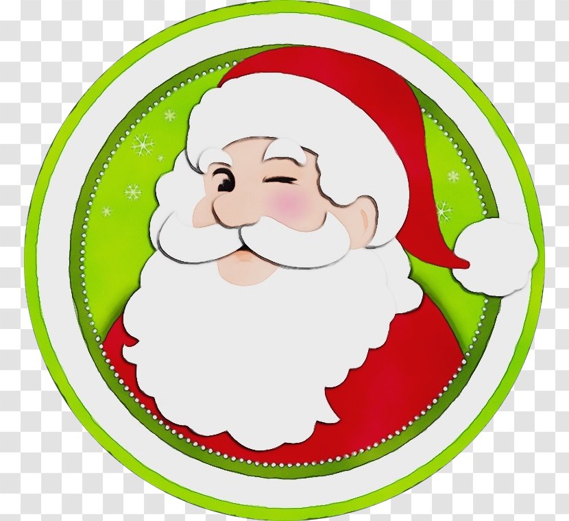 Santa Claus Cartoon - M - Plate Transparent PNG