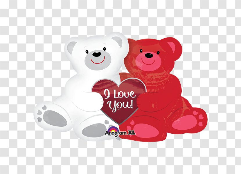 Toy Balloon Bear Aluminium Foil Valentine's Day - Watercolor Transparent PNG