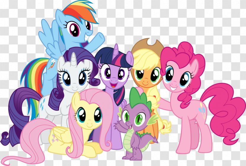 Twilight Sparkle Pinkie Pie Pony Rarity Rainbow Dash - Cartoon - Mane Vector Transparent PNG