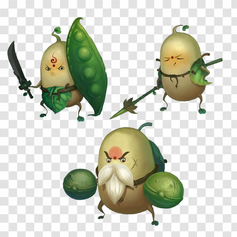 Pea Cartoon Soybean - Organism - Game Warrior Image Transparent PNG