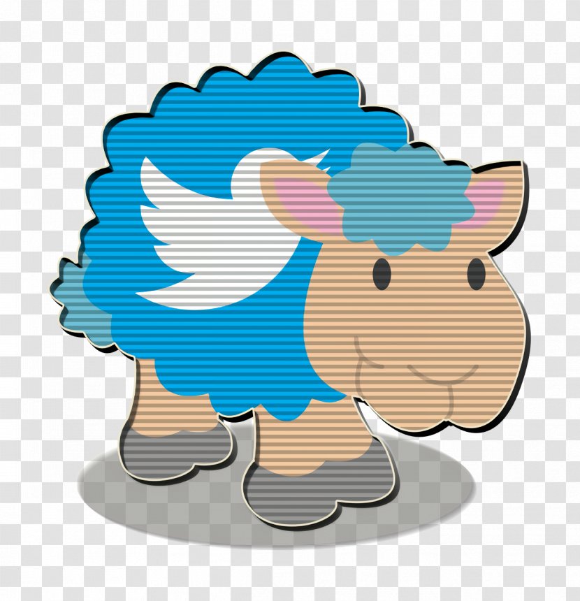 Sheep Icon Social Network Twitter - Cartoon Transparent PNG