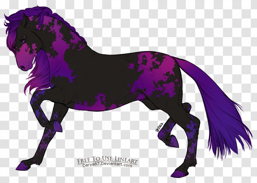 Mane Mustang Demon Cartoon - Black Transparent PNG