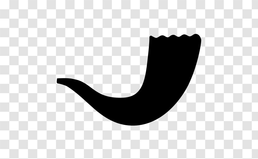 Shofar Logo Clip Art - Black And White Transparent PNG
