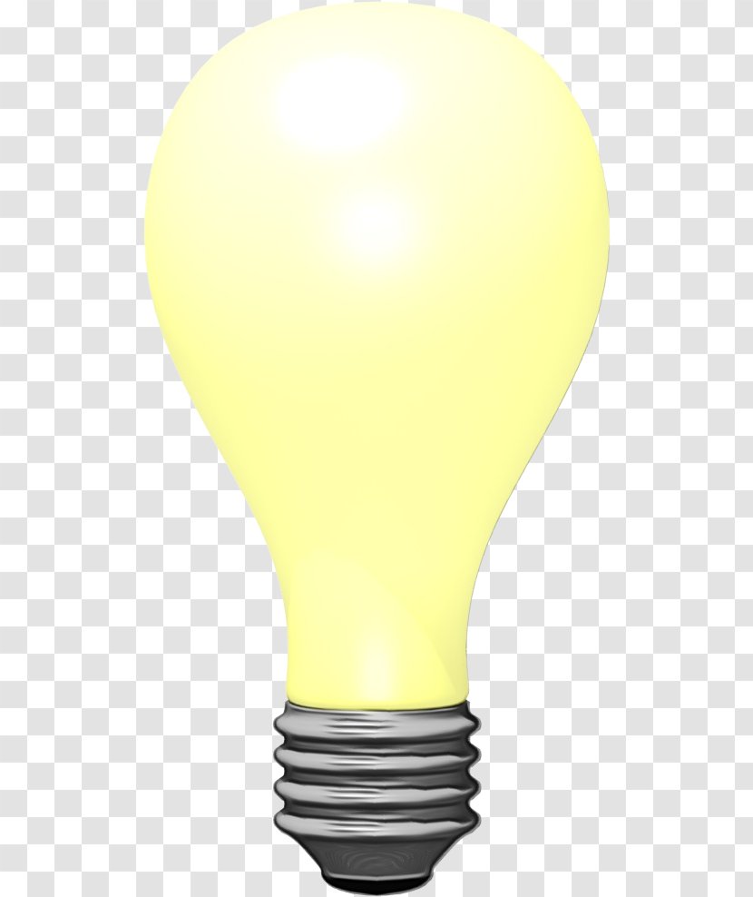 Light Bulb Cartoon - Yellow - Fixture Transparent PNG