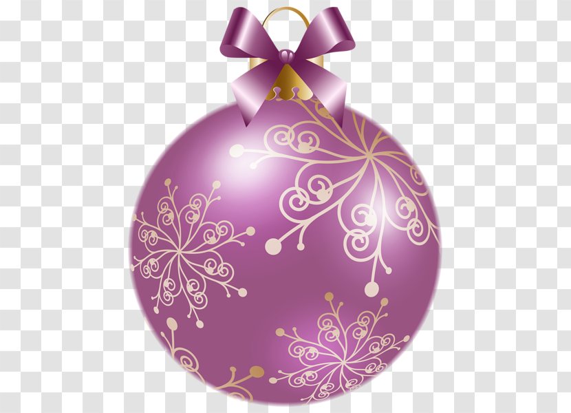Christmas Ornament Clip Art - Lilac Transparent PNG