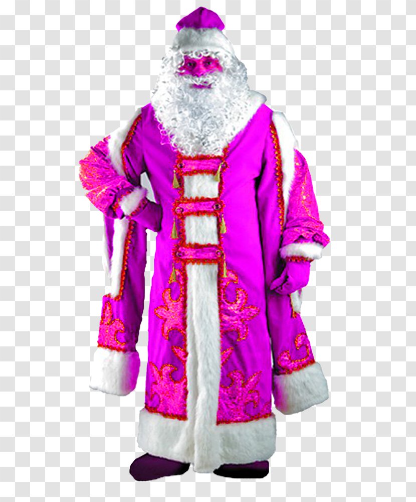Ded Moroz Snegurochka Santa Claus Costume Carnival - Purple Transparent PNG
