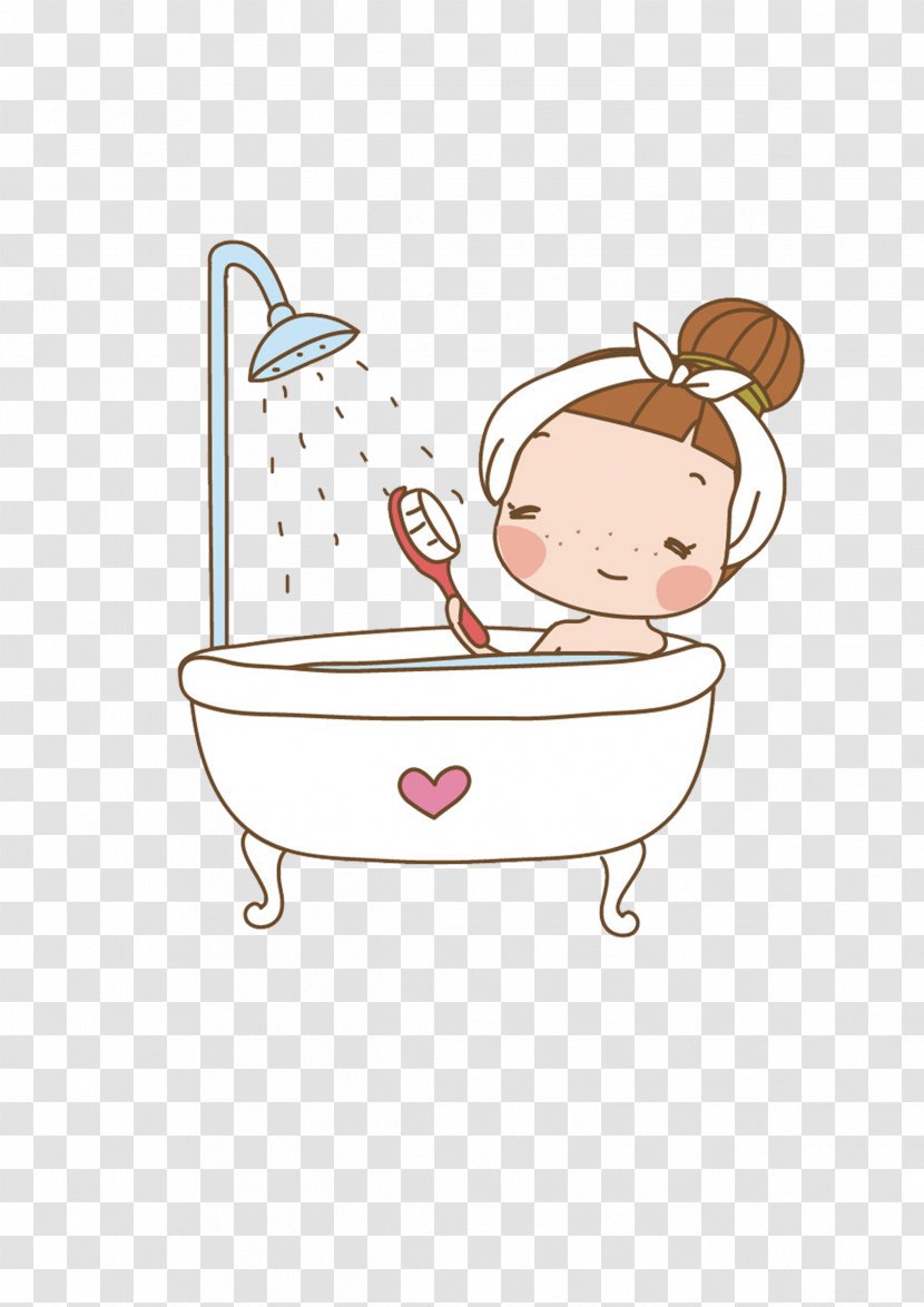 Bathing Cartoon Shower Gel - Hot Water Dispenser - Bath Transparent PNG