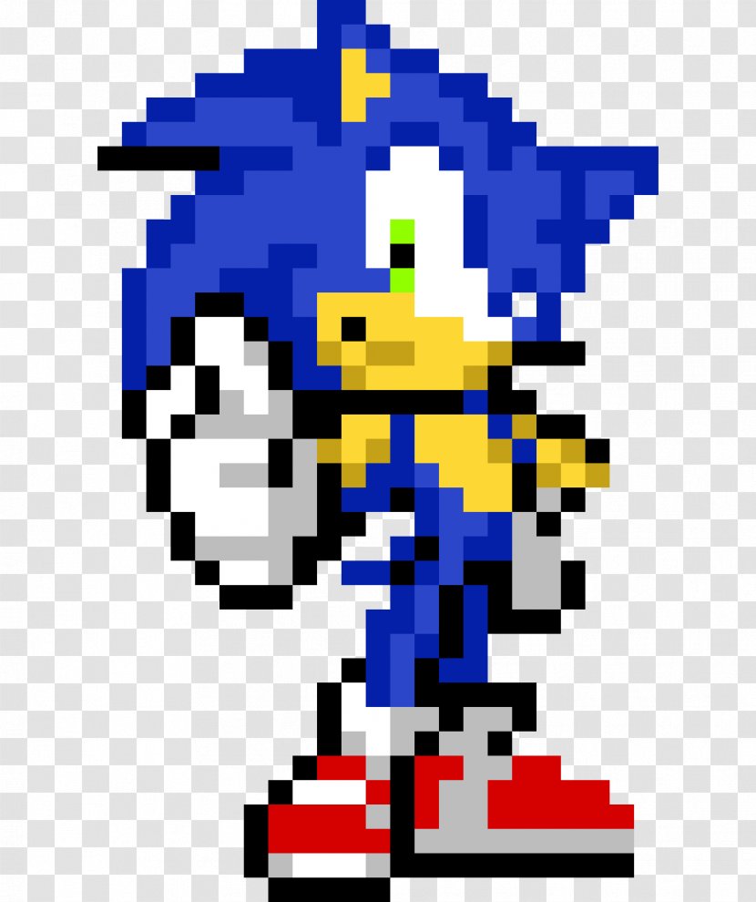 Sonic The Hedgehog 2 Minecraft Pixel Art - Drawing Transparent PNG