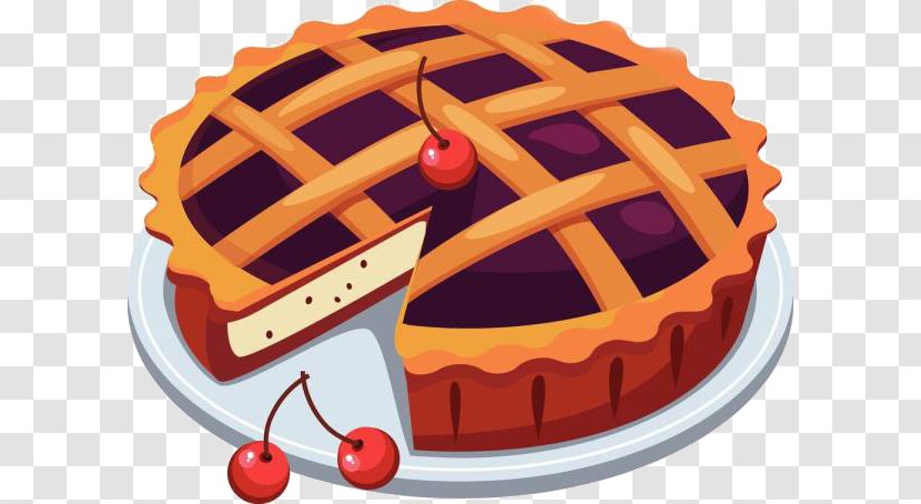 Cherry Pie Xe0 La Mode Pumpkin Clip Art - Patisserie - Cartoon Cake Material Transparent PNG
