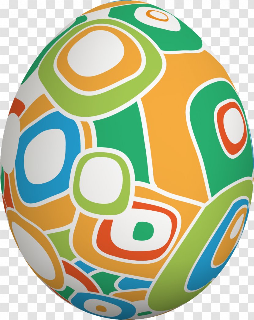 Easter Egg - Ball - Hand Painted Colorful Eggs Transparent PNG