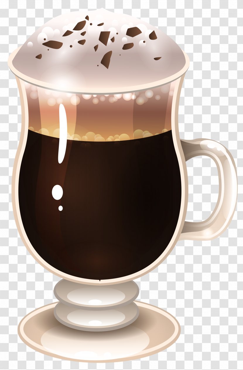 Latte Macchiato Cappuccino Coffee Espresso - Cup - Beans Transparent PNG
