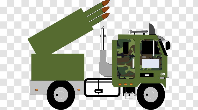Car Missile Vehicle Clip Art Truck - Rocket - Military Lorry Transparent PNG