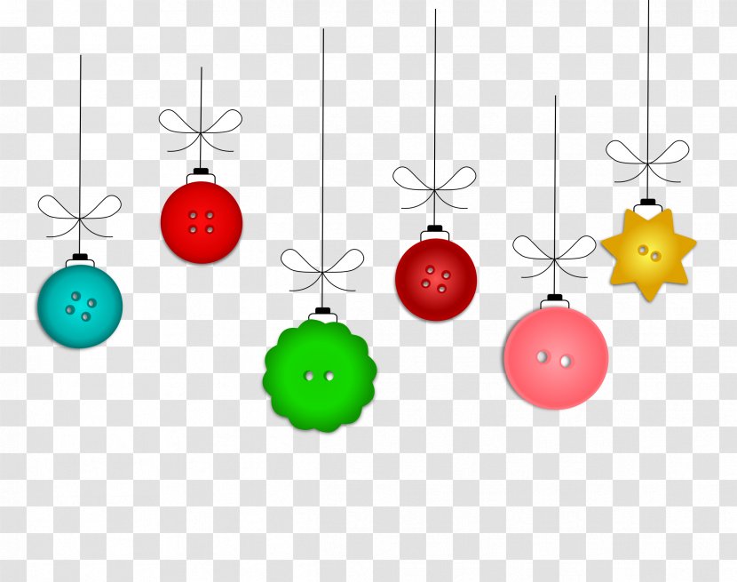 Christmas Button Clip Art - Tree - Color Buttons Transparent PNG