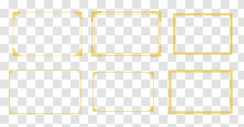 Paper Yellow Pattern - Rectangle - China Wind Border Transparent PNG