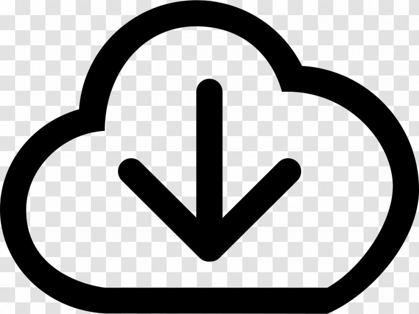 Cloud Computing - Black And White - Heart Transparent PNG