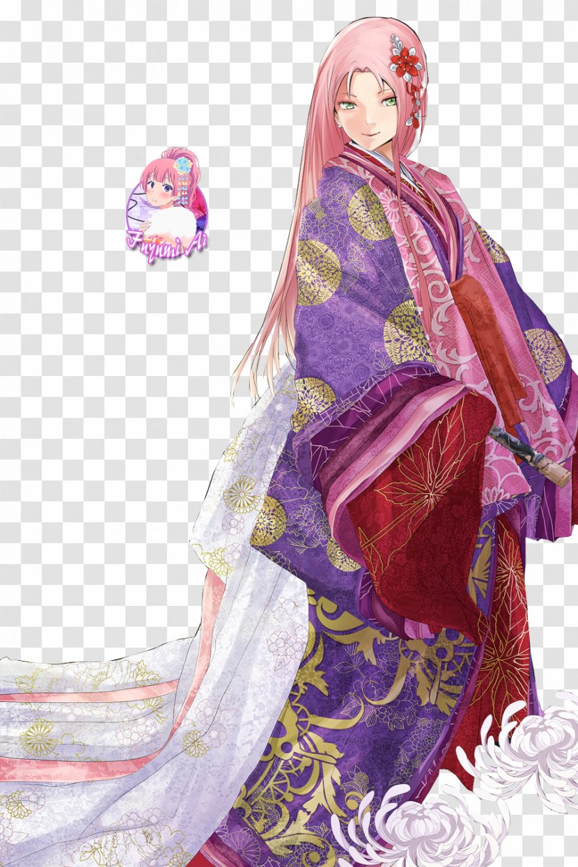 Sakura Haruno Kakashi Hatake Sasuke Uchiha Kimono Naruto - Watercolor Transparent PNG