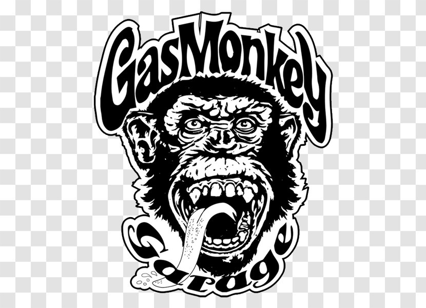 Gas Monkey Bar N' Grill Decal Car Garage Sticker - Facial Hair Transparent PNG