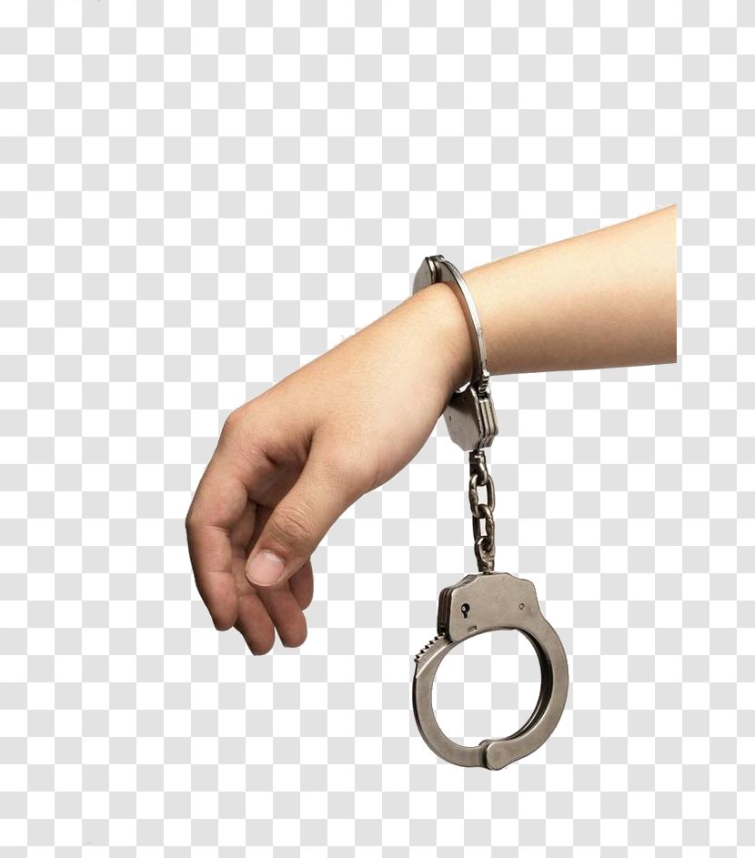 Crime Handcuffs Arrest Police - Officer - Hand With Transparent PNG