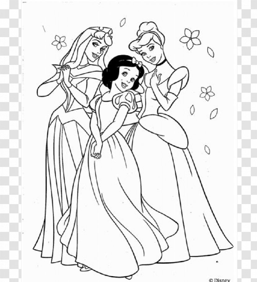 Belle Disney Princess Black And White Snow Rapunzel - Watercolor Transparent PNG