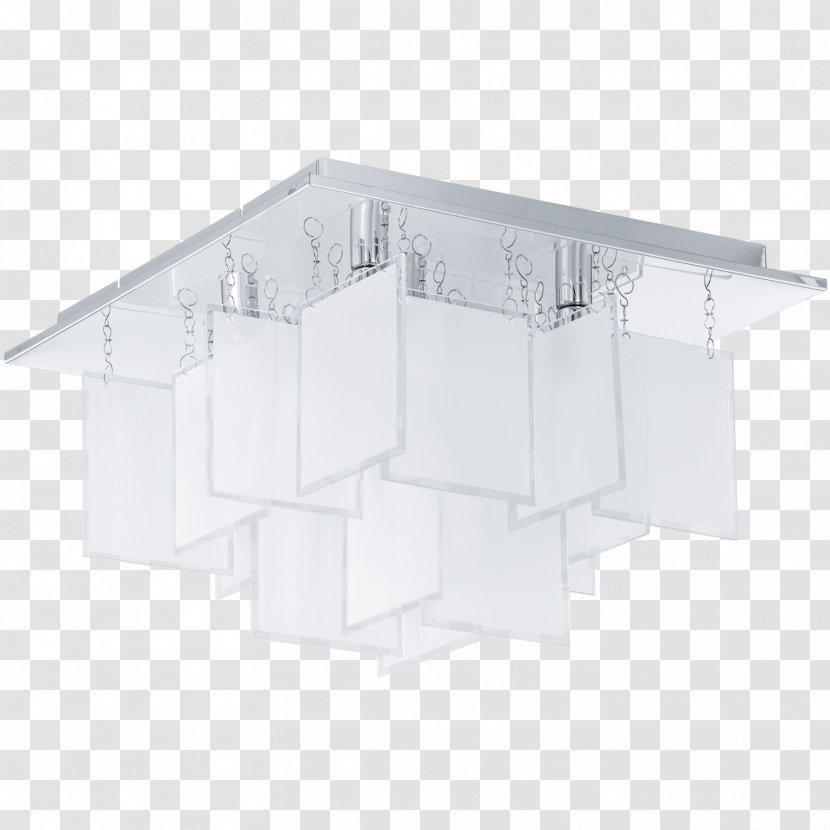 Eglo CONDRADA Floating Square Glass Ceiling Light Fixture Chandelier Transparent PNG