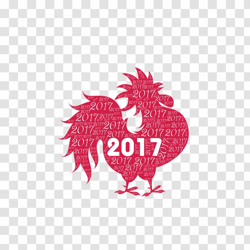 Chinese New Year Years Day Rooster Card - Of The Holiday Elements Transparent PNG