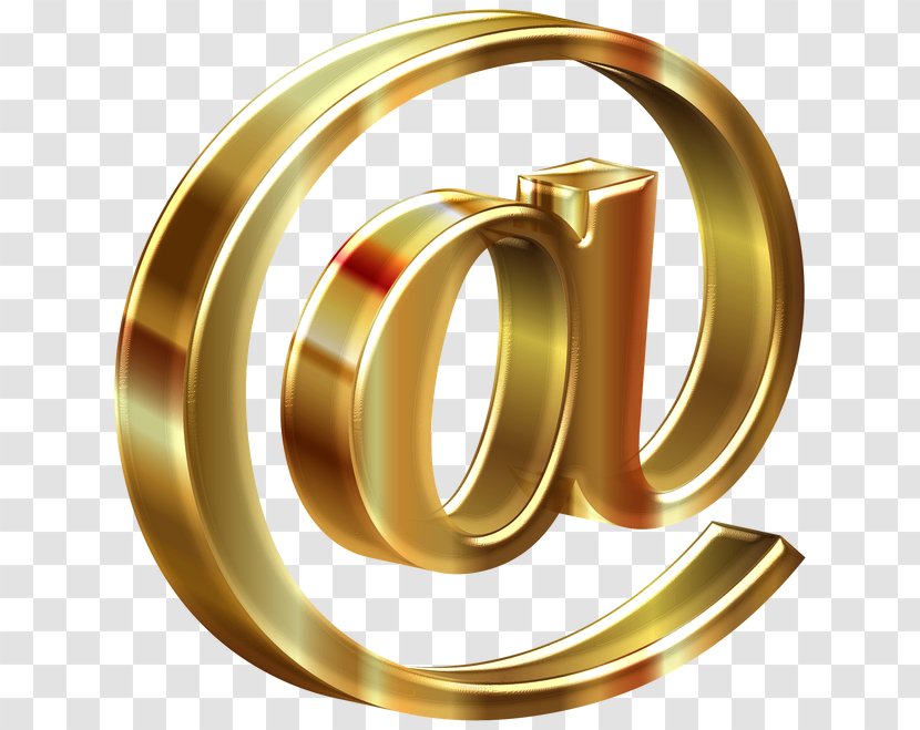 Hotel Originale Gold Email - At Sign Transparent PNG