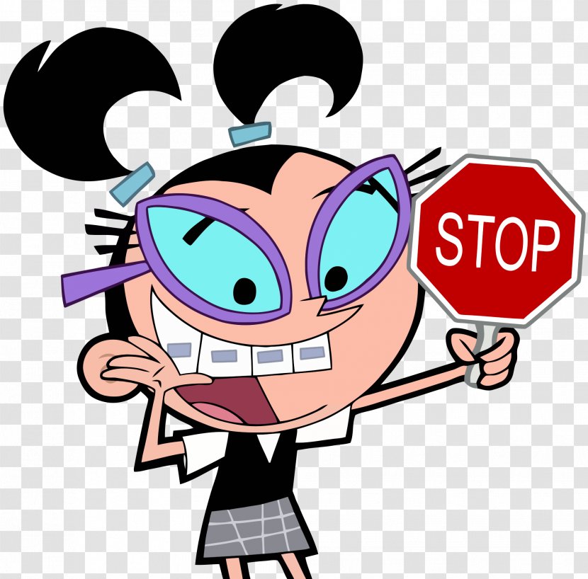 Timmy Turner Tootie Vicky Cartoon - Frame - Signboard Transparent PNG