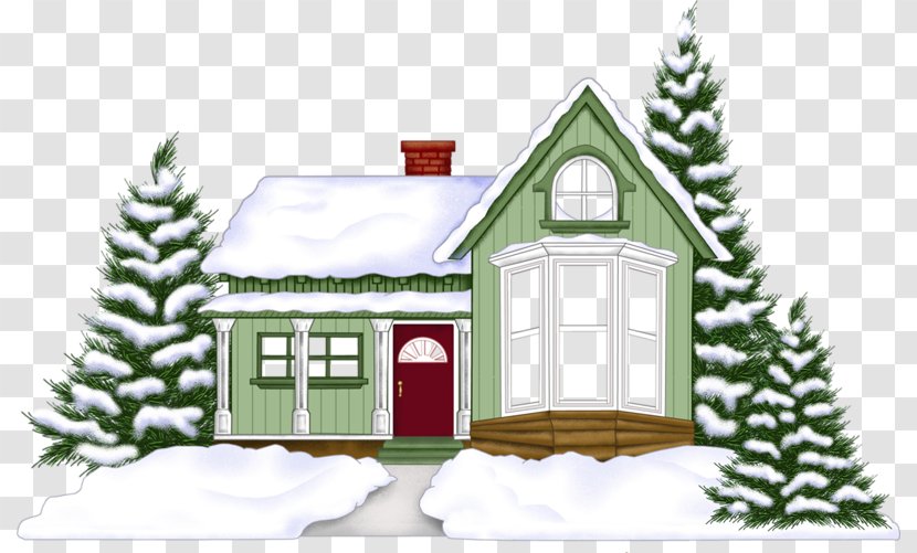 Christmas Card House Home New Year - Decoration - Building Green Transparent PNG