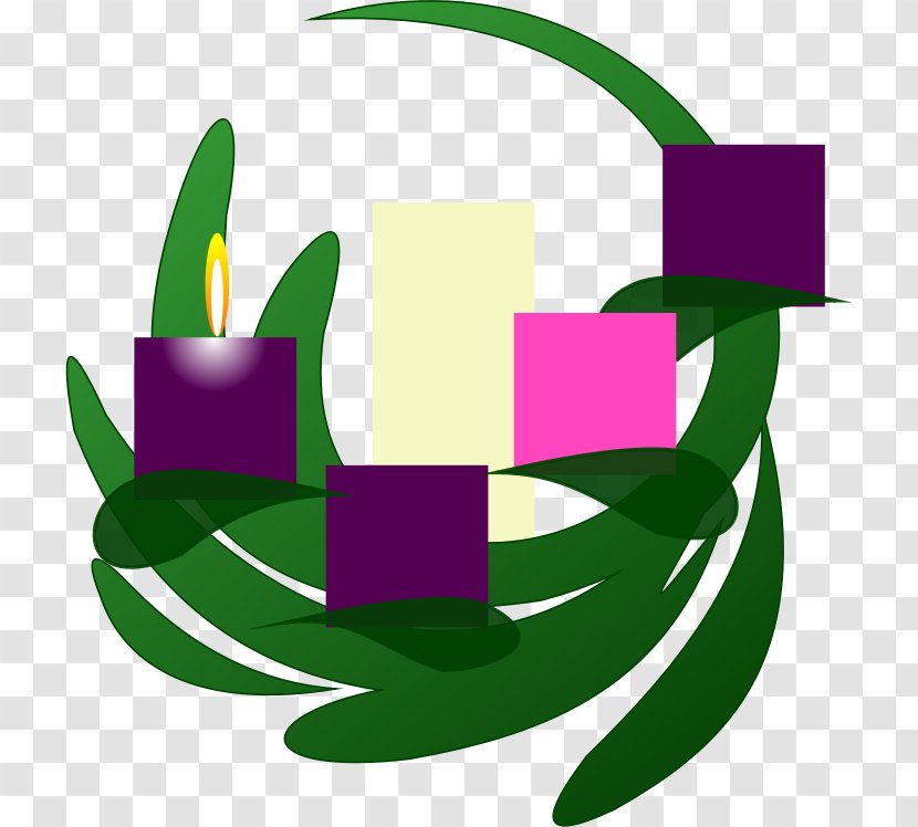 Advent Wreath Candle Sunday Clip Art - Magenta - Candles Transparent PNG