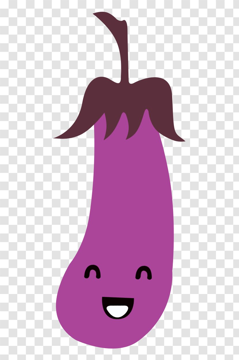 Cartoon Drawing - Fictional Character - Eggplant Smiley Transparent PNG