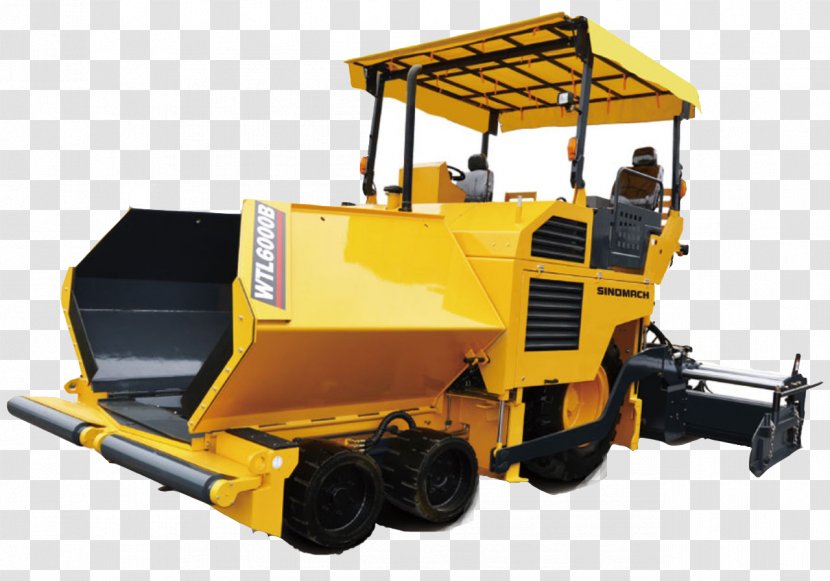 Paver Architectural Engineering Heavy Machinery Road Surface - Hydraulics Transparent PNG