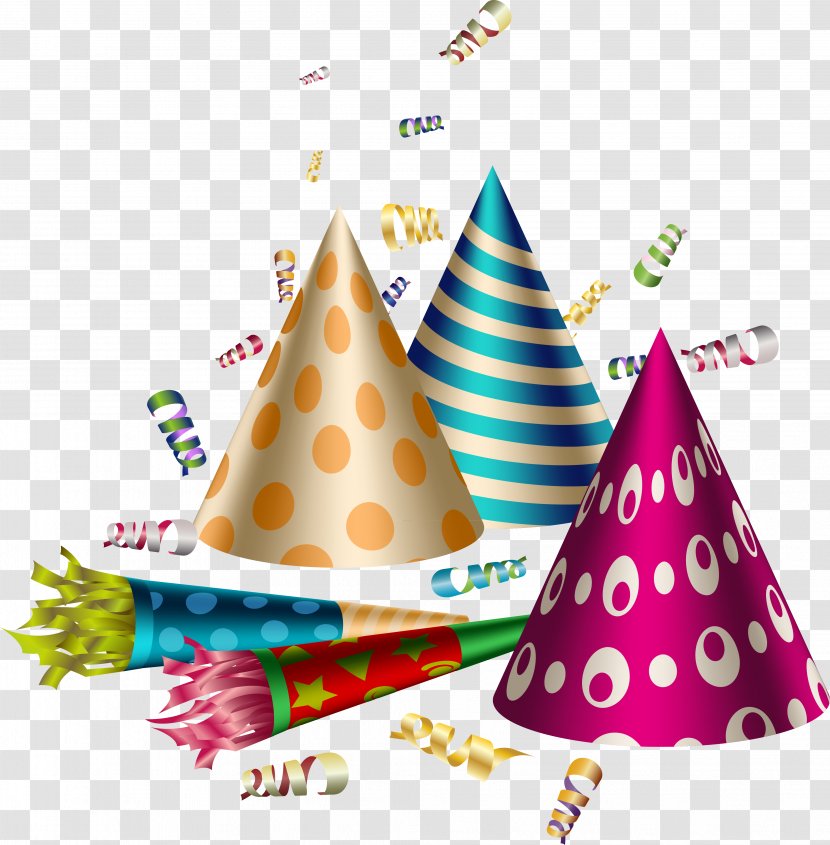 Party Hat Birthday Confetti Clip Art - Christmas Ornament Transparent PNG