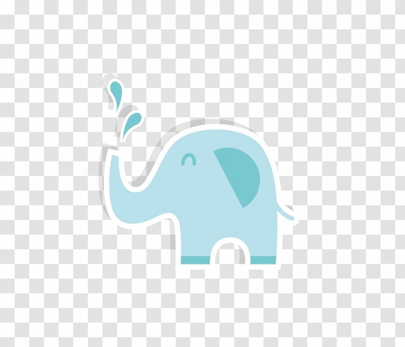 Brand Text Pattern - Cartoon Baby Elephant Transparent PNG