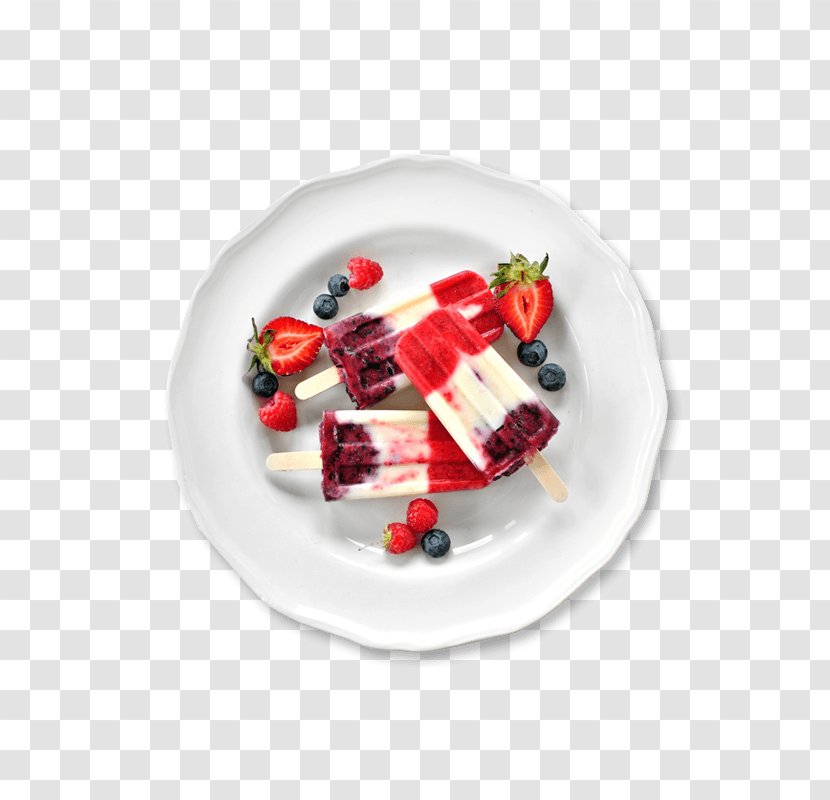 Panna Cotta Berries Ice Pops Cream Dessert - Strawberries - Spice Classics Parsley Flakes Transparent PNG